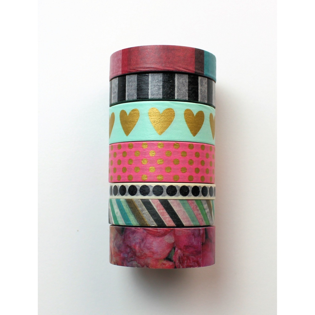 Washi Tape Tube Peony Florals