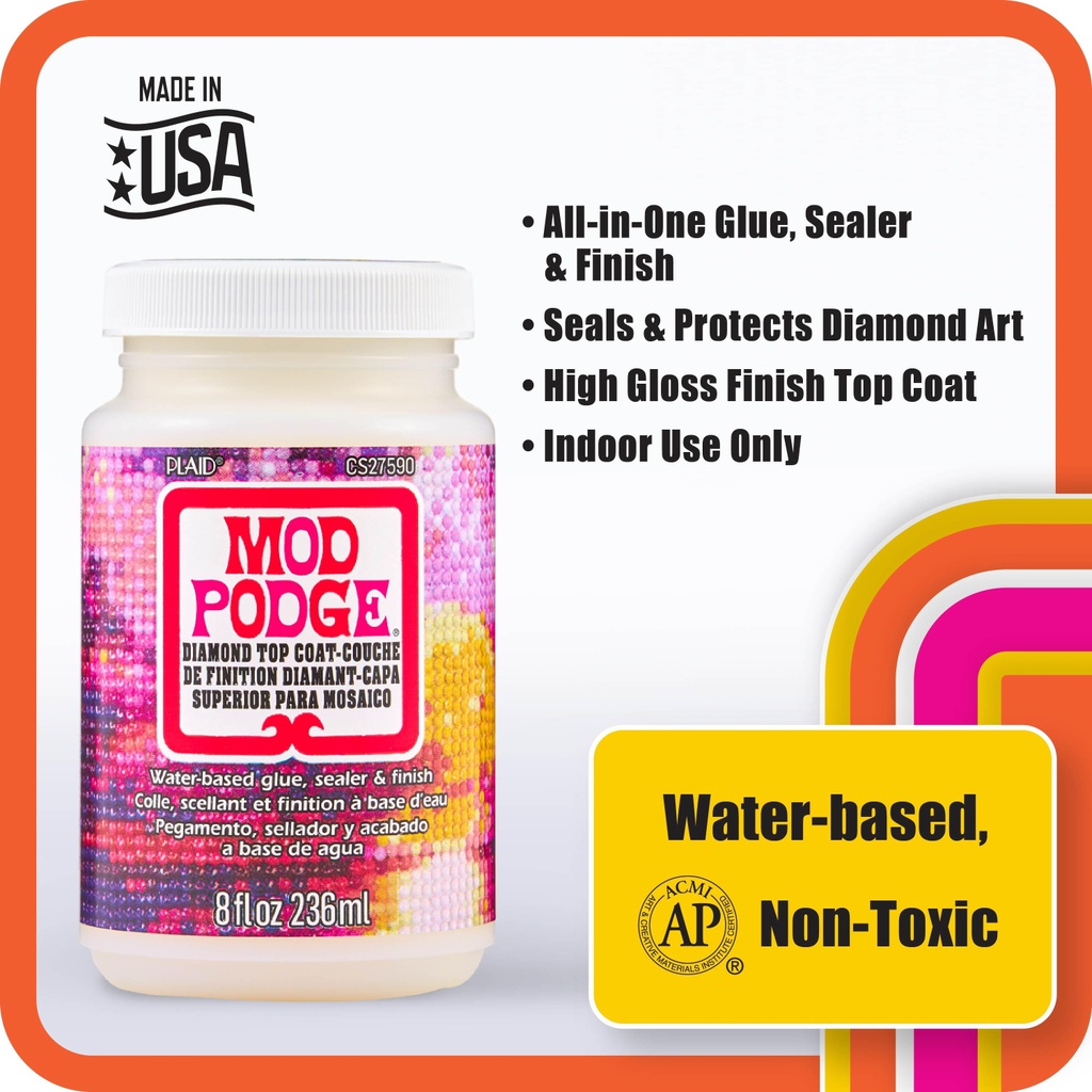 Mod Podge Diamond Top Coat Sealer 8 Oz.