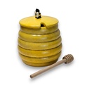 Honey Pot w/lid & Honey Stick (Carton of 6)