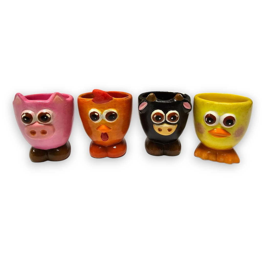 Farmyard Egg Cup Cow (Carton of 12)