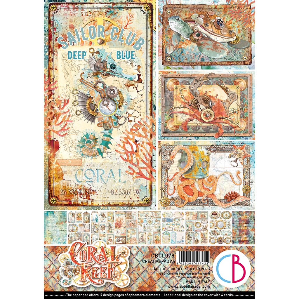 Coral Reef  Creative Pad A4 9/Pkg