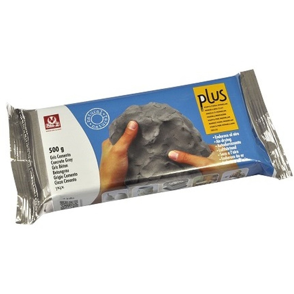 PLUS 500g Concrete Grey Natural Self-hardening Clay