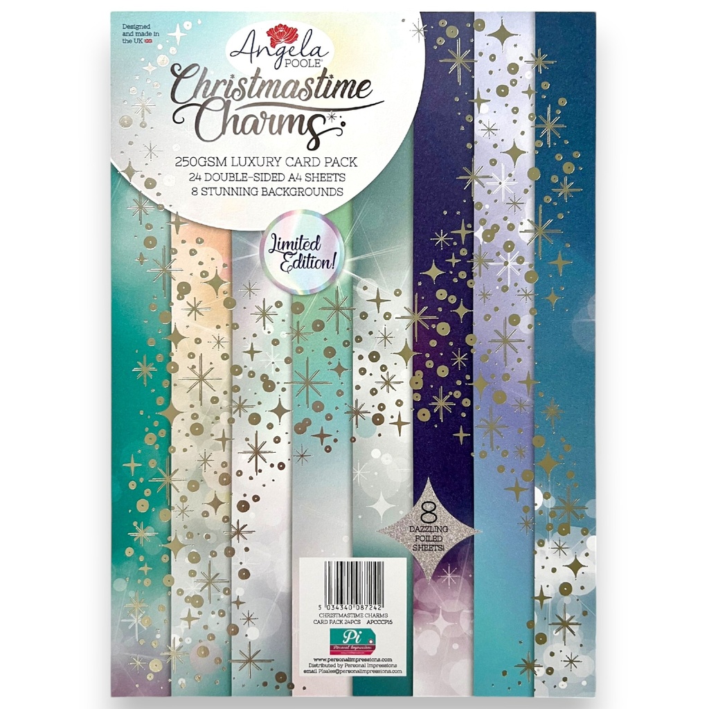 Angela Poole Christmastime Charms Luxury Foiled Card Pack