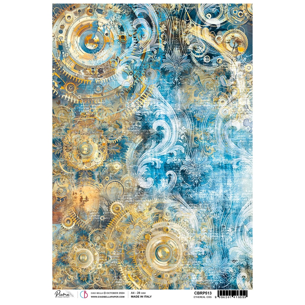 Ethereal Cog - Ciao Bella Piuma Rice Paper A4 - Single Sheet