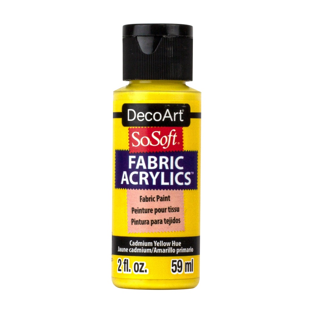 Cadmium Yellow Hue DecoArt SoSoft Fabric Acrylics 2 oz