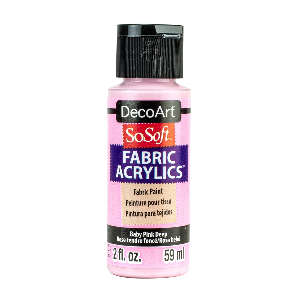 Baby Pink Deep DecoArt SoSoft Fabric Acrylics 2 oz