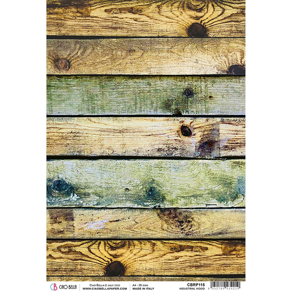 Industrial Wood  - Ciao Bella Piuma Rice Paper A4 - 5 Pack