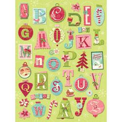 Peppermint Twist Ornament Alphabet