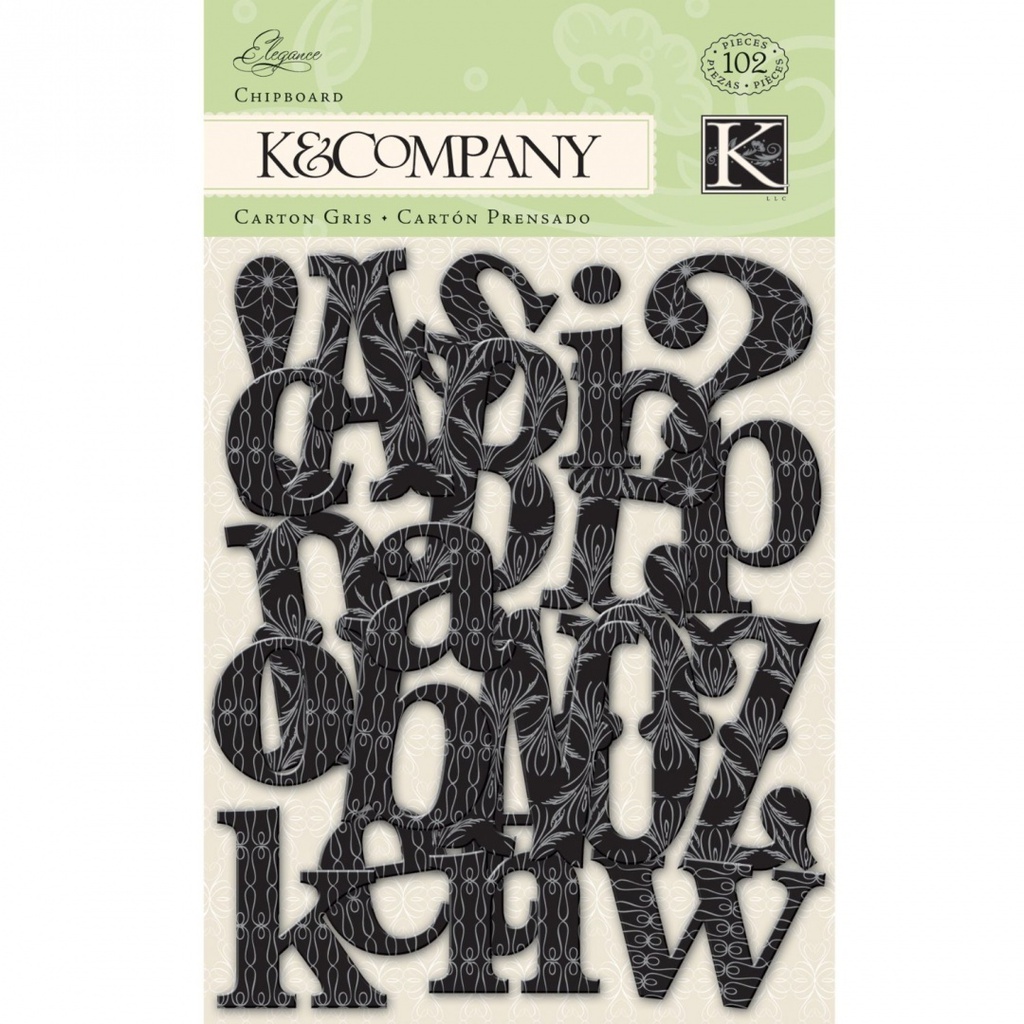 Elegance Chipboard Alphabet