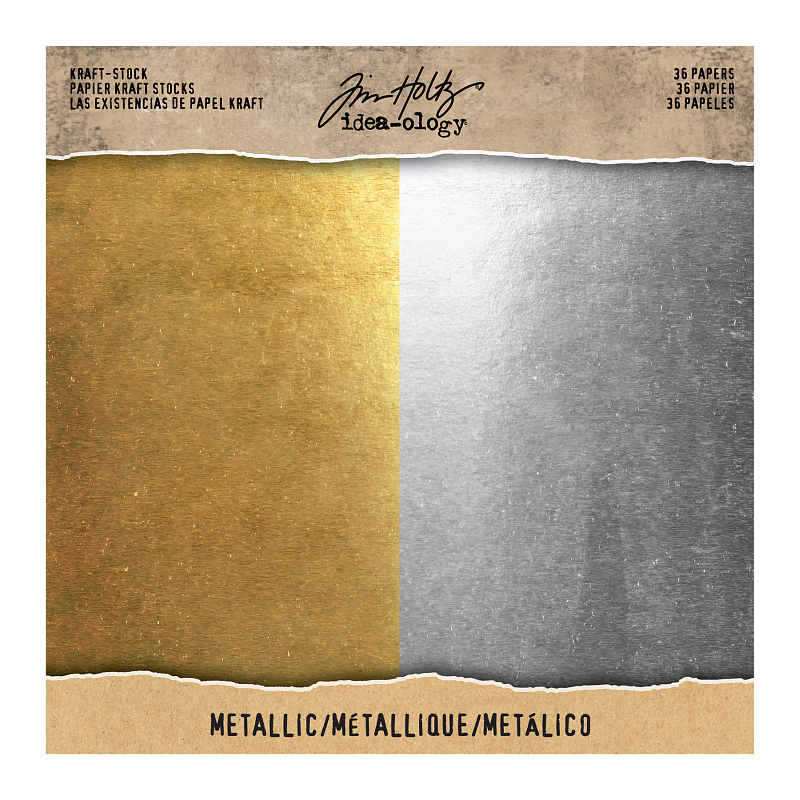 Tim Holtz Kraft, Stock - Metallic