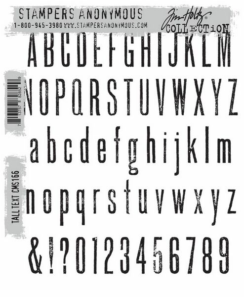 Tim Holtz Cling Stamps - Tall Text