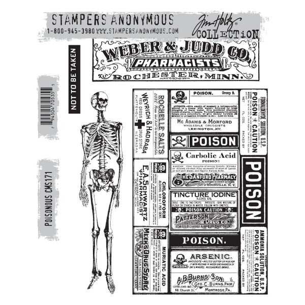 Tim Holtz Cling Stamps - Poisonous