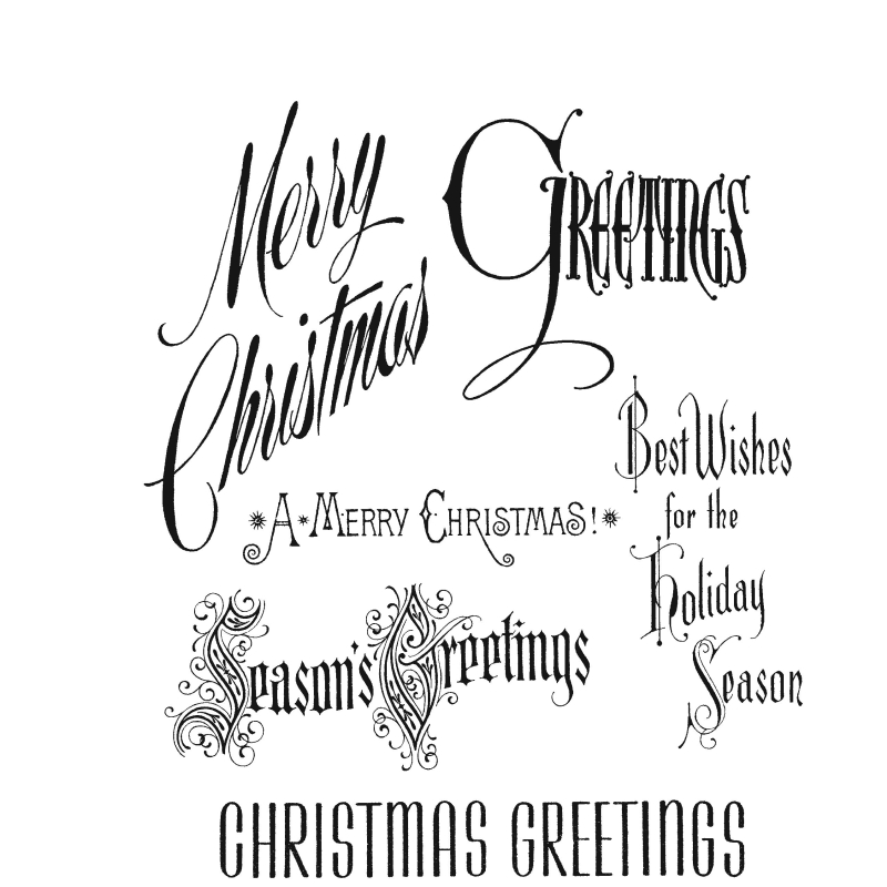 Tim Holtz Cling Stamps - Christmas Time