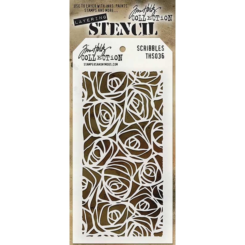 Tim Holtz Layering Stencil - Scribbles