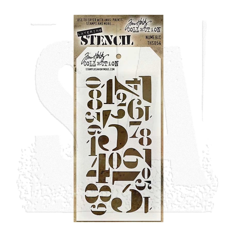 Tim Holtz Layering Stencil - Numeric