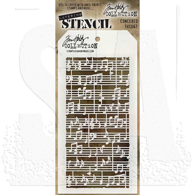 Tim Holtz Layering Stencil - Concerto