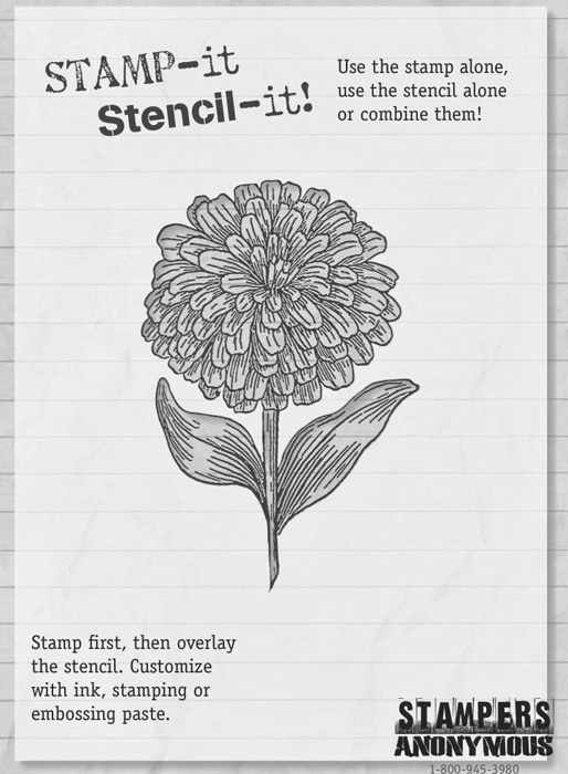 Zinnia - Stencil & Die