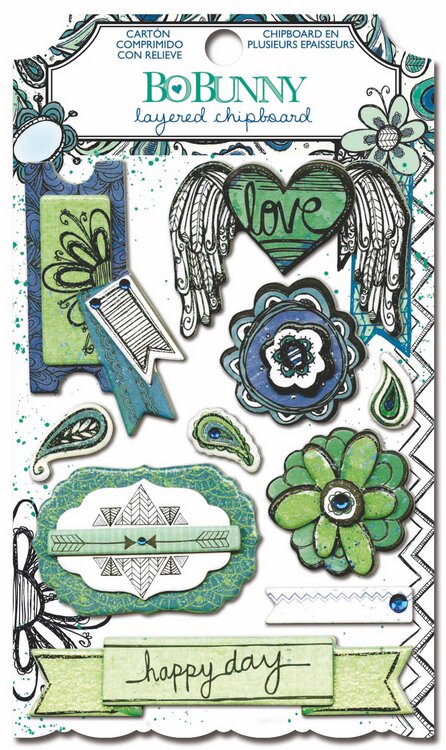 Zipadeedoodle Layered Chipboard Sold in Singles