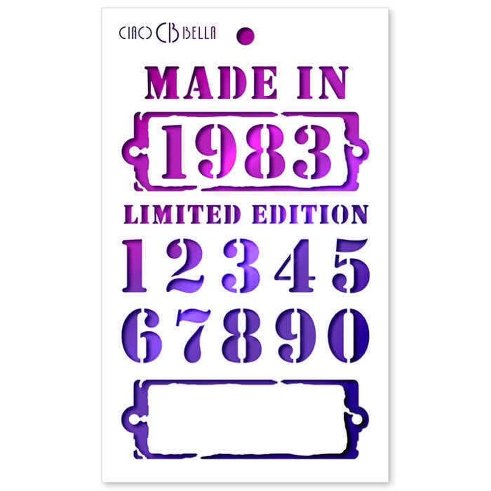 Ciao Bella Texture Stencil 5" x 8" - Limited Edition