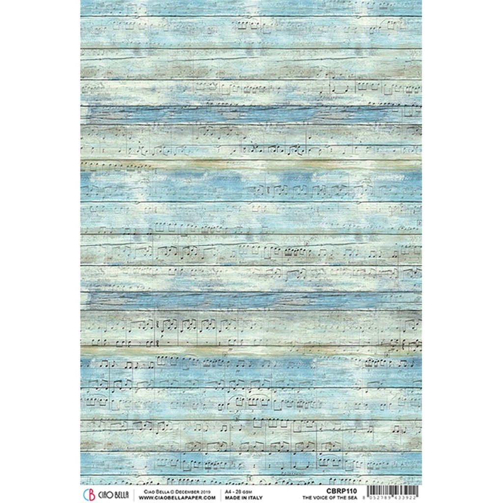 The Voice Of The Sea  - Ciao Bella Piuma Rice Paper A4 - Single Sheet