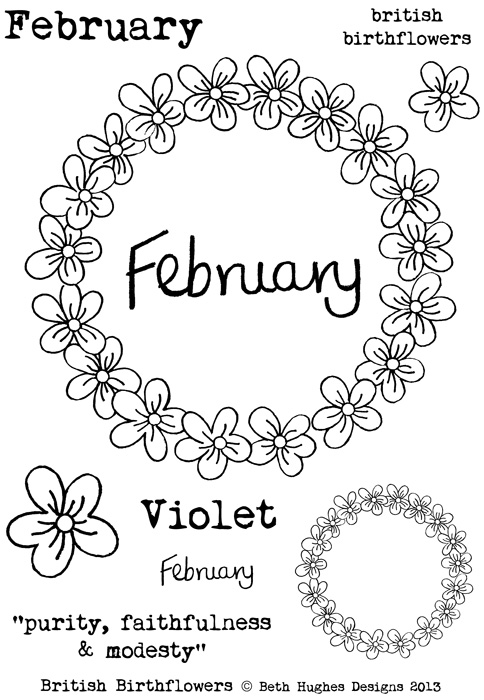 BH British Birth flowers February