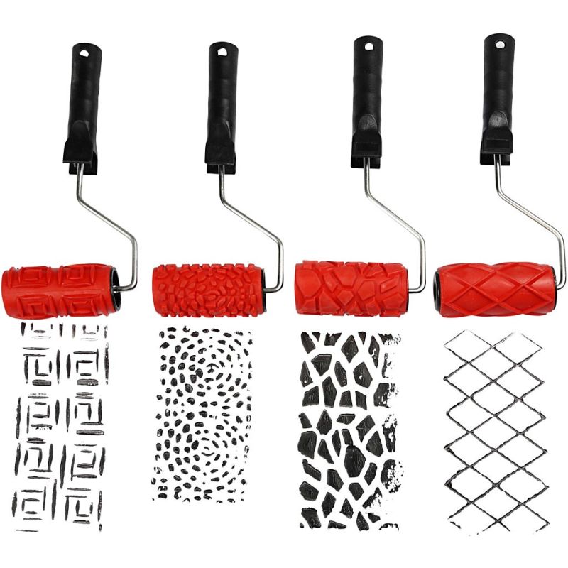 Pattern Rollers, W: 10 cm, 4 pcs