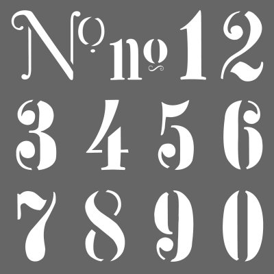 Numbers Stencil