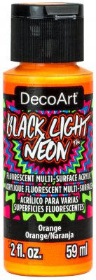 Orange Black Light Neon