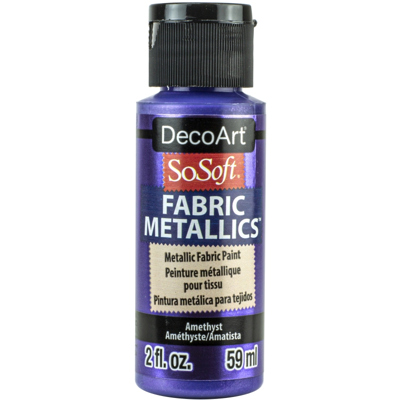 Amethyst 2oz DecoArt SoSoft Fabric Metallics Paint