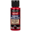 Ruby 2oz DecoArt SoSoft Fabric Metallics Paint