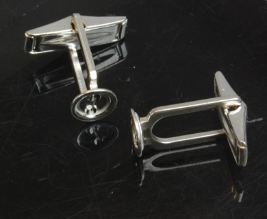 Silver Fixed Cufflink Pair