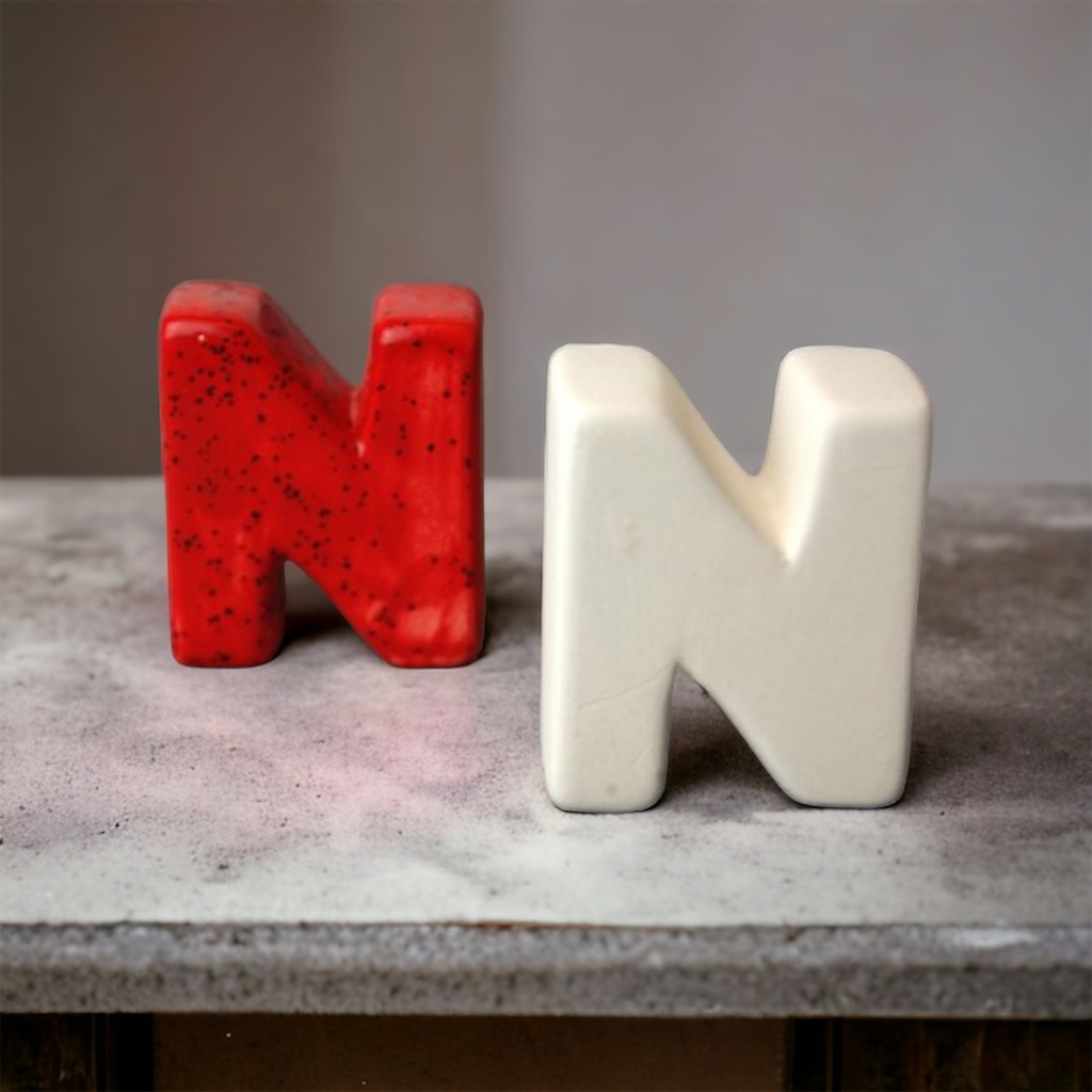 3D Letter N 4.5cm (pack of 6)