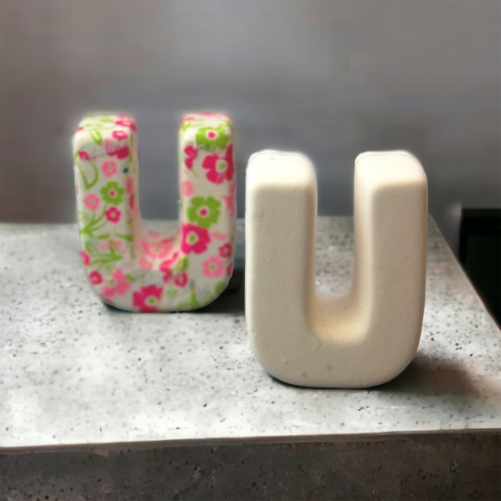 3D Letter U 4.5cm (pack of 6)