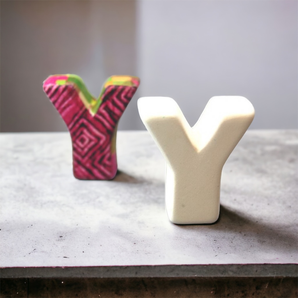 3D Letter Y 4.5cm (pack of 6)