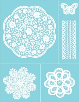 Ms Glass Silkscreen Doily Lace