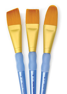 3 PC GOLD TAKLON LG BRUSH SET 3 pack