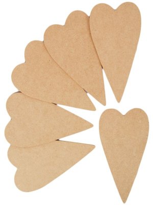 Heart -3mm MDF 100x180mm -pack