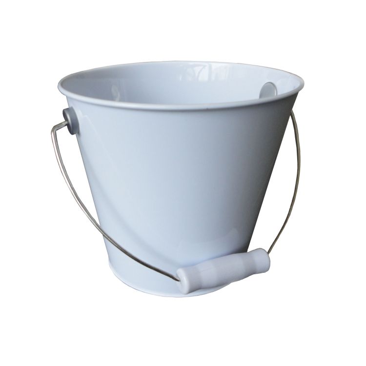 Tin Pail Medium - White