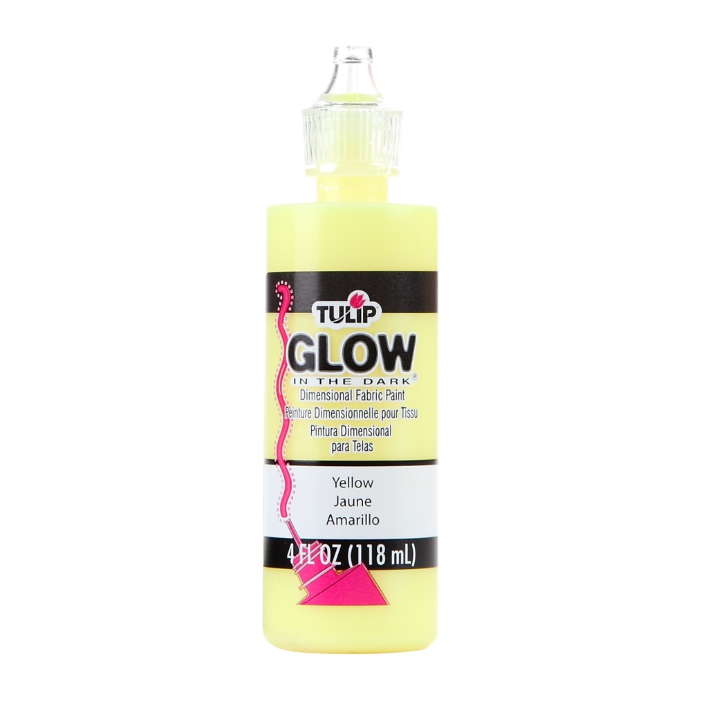 Tulip Glow-in-the-dark Yellow Dimensional Fabric Paint 4oz