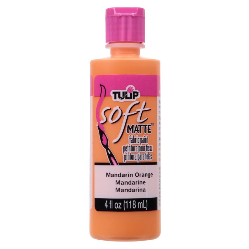 Tulip Matte Mandarin Orange Soft Fabric Paint 4oz