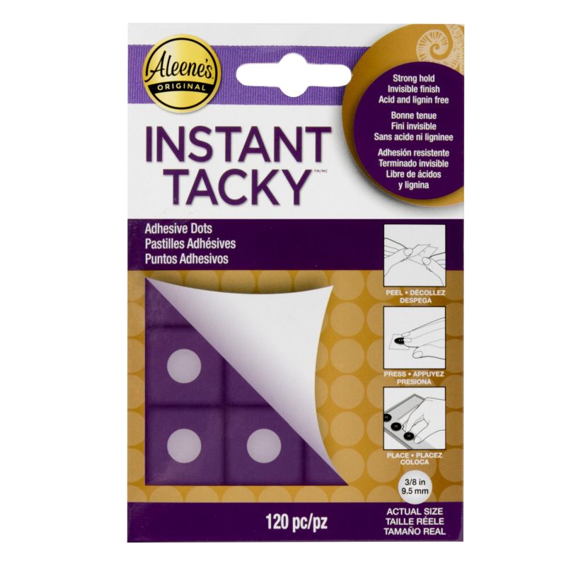 Aleenes Instant Tacky Adhesive Dots 3/8 Inch