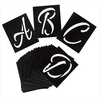 Stencil Whimsy Monogram 26 pack