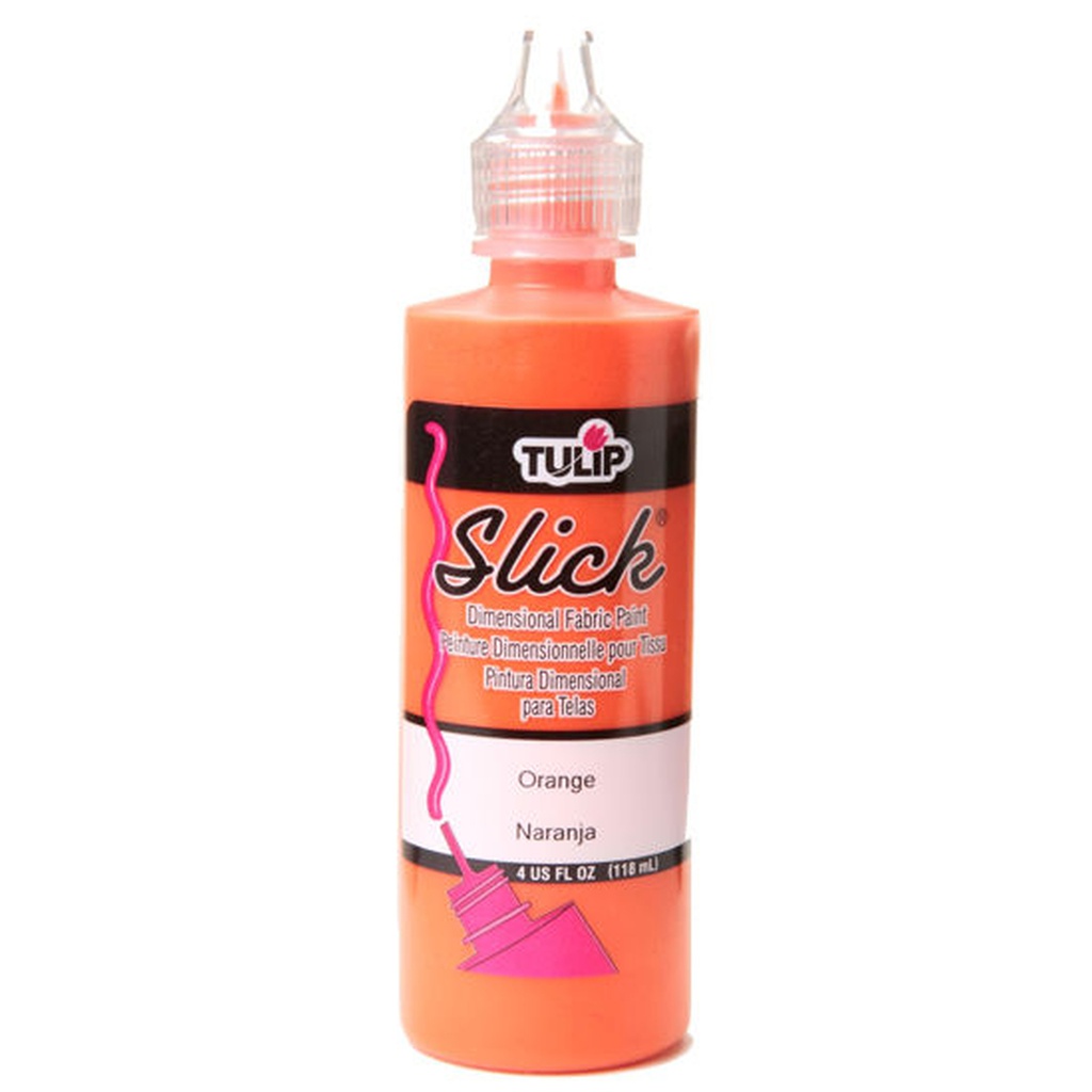 Tulip Slick Orange Dimensional Fabric Paint 4oz