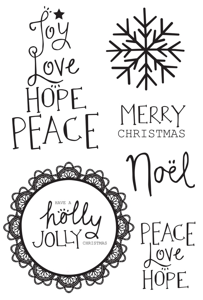 Holly Jolly Clear Stamp