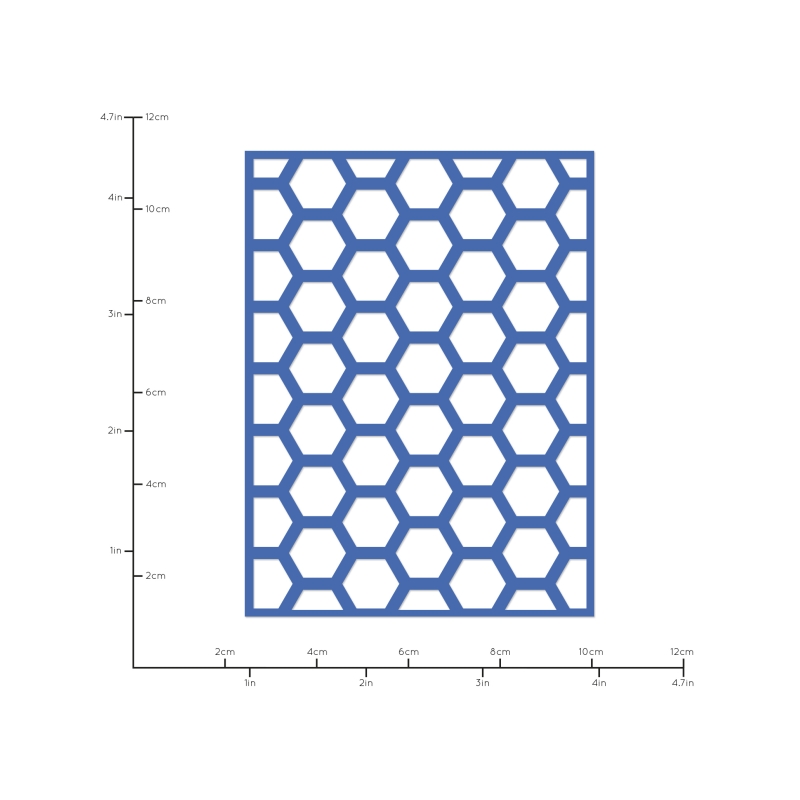 Decorative Die 3x4" Hexagon