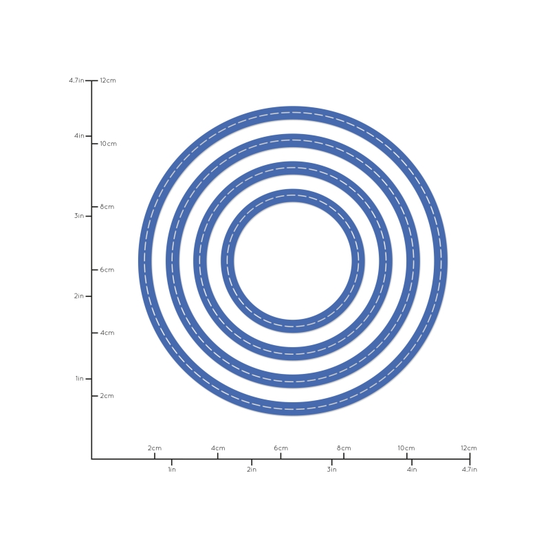 Die Nesting Stitched Circles