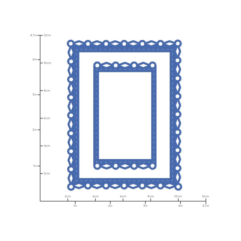 Die Rectangle Fancy Frames