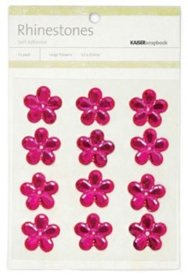 Large Flowers Rhinestones-Hot Pk