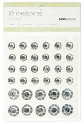 Mx Round Rhinestones - Silver