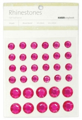 Mx Round Rhinestones- Hot Pk